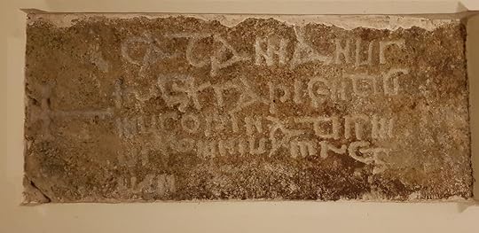 Catamanus Stone in Llangadwaladr church (Cadfan Stone)