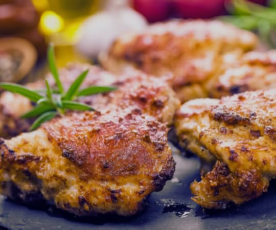 Glazed chicken thighs