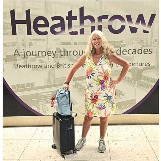 The Backpacking Housewife staying connected at Heathrow Airport