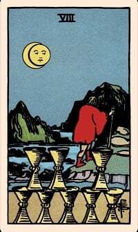 Eight of Cups (Upright) | Tarot Card