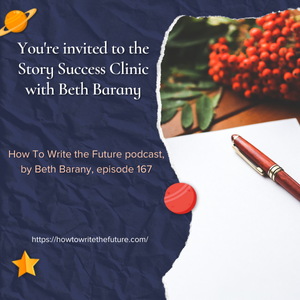 Image of pen and notebook for How To Write the Future podcast episode