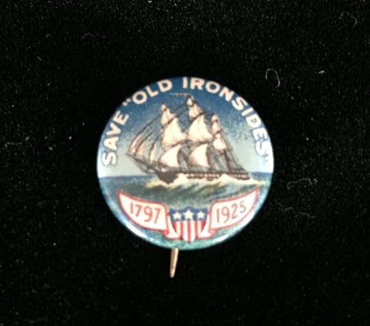 Button from the 1925 drive to raise funds to restore the USS Constitution (Photo: Sarah Sundin)