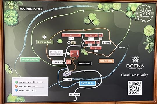 property map of the cloud forest lodge in monteverde