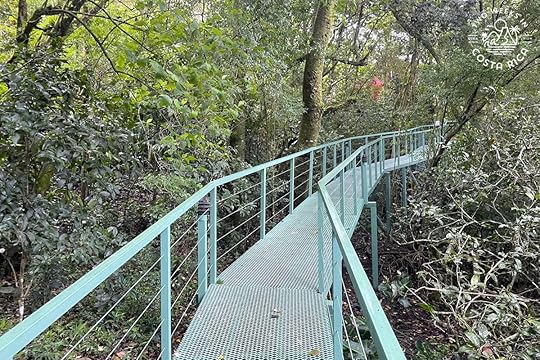 elevated walkway from parking to hotel