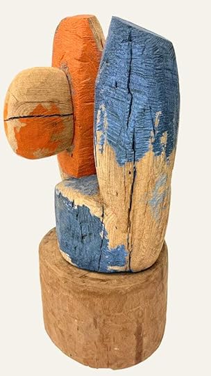 Stuart Farmery, Slight Return, 2024, wood and pigment, 36 x 16 x 13”