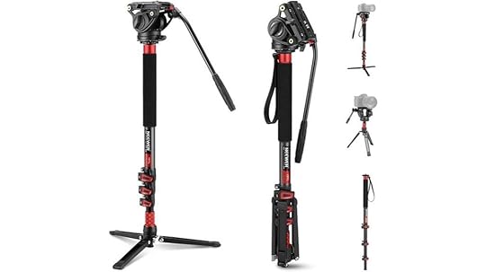 professional camera monopod with feet