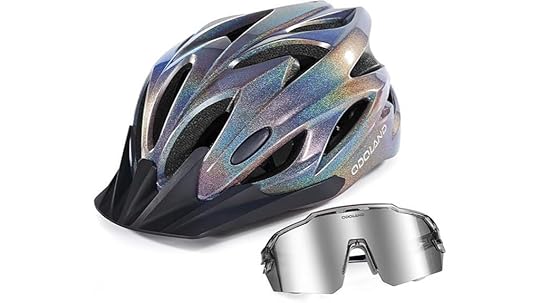 bike helmet and sunglasses