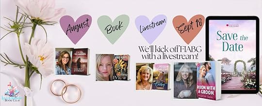 Ad for a book fair with faces and book covers