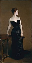 Portrait of Madame X (1884). Oil on canvas, 234.95 × 109.86 cm (92.5 × 43.25 in). Metropolitan Museum of Art, New York City