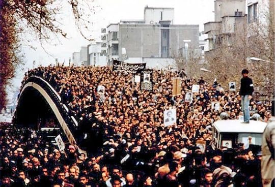 Photo of mass demonstration in the Iranian Revolution, which came to make that country America's bitterest enemy