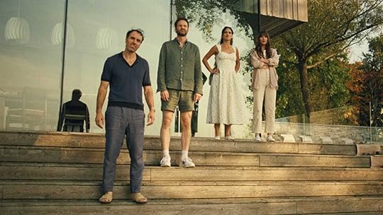 From left: Michael Angelo Covino, Kyle Marvin, Adria Arjona and Dakota Johnson in 'Splitsville.'