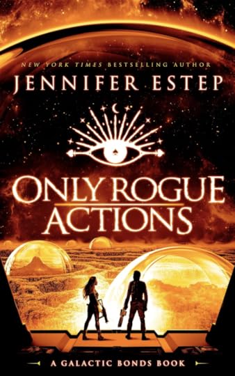 Cover of Only Rogue actions showing couple in scifi landscape