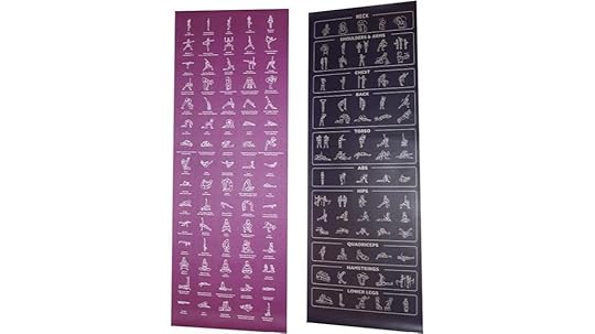 yoga mat with poses