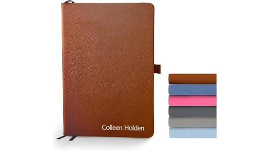 gold foil brown notebook