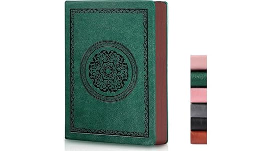 green vintage leather journal