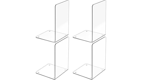 transparent acrylic bookends set