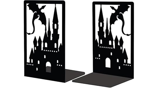 elegant blue metal bookends