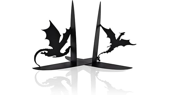 metal dragon bookends
