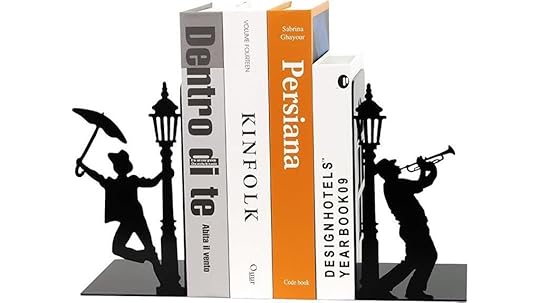 elegant metal bookend set