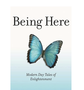 The book cover features a blue morpho butterfly as its central image symbolising transformation and enlightenment.