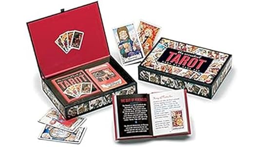 tarot book and cards
