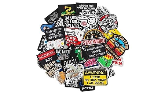 humorous embroidered meme patches
