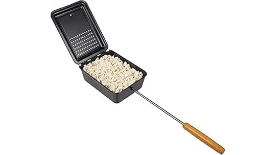 outdoor campfire popcorn popper