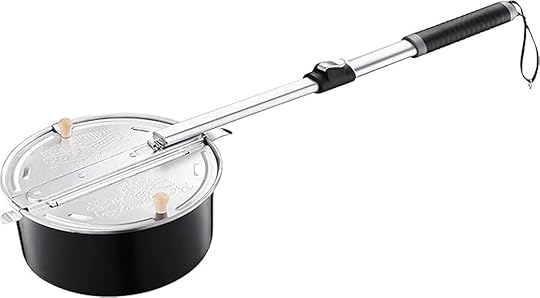 portable telescoping handle popcorn popper
