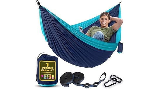 blue durable camping hammock