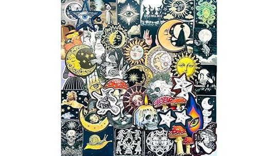 medieval celestial cryptid stickers