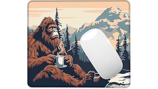 bigfoot themed coffee mouse pad