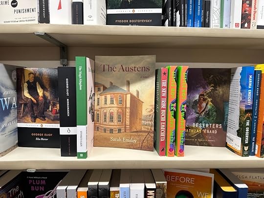 The Austens, shelved near books by George Eliot and several others
