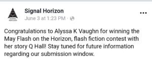 A social media post from Signal Horizon that says 
