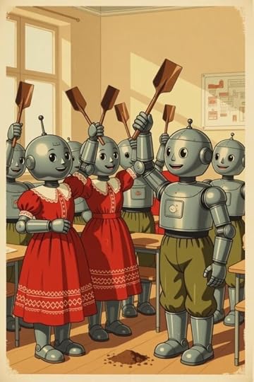 Doctor Utopia has decreed that in order to rid humanity of selfishness and hasten the revolution the New Next Tuesday Man is a robot. All children are to be educated they were born in the wrong bodies and need to transition to robots in order to be happy.