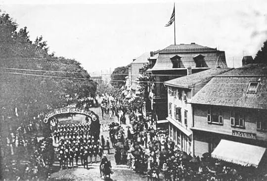 Photo of community celebration in Newport in 1884, the site of much of the action in this biography of the Gilded Age