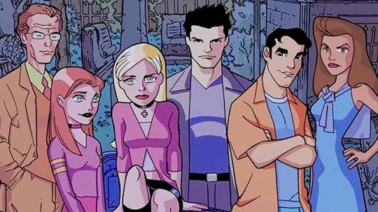 The cover to Buffy the Vampire Slayer: Season 8 #20, showcasing the Buffy animated designs.