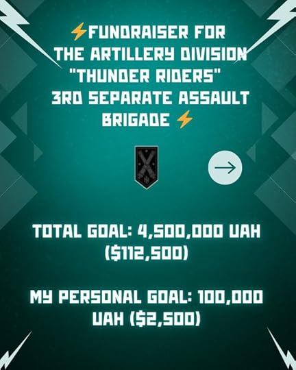 The image is a promotional graphic for a fundraiser aimed at supporting the Artillery Division 