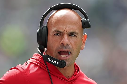 Defensive coordinator Robert Saleh of the San Francisco 49ers looks...
