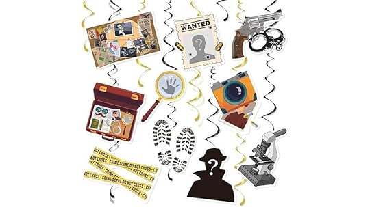 detective party hanging decorations