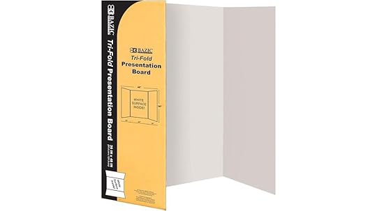white trifold presentation board