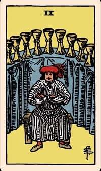 Nine of Cups (Upright) | Tarot Card