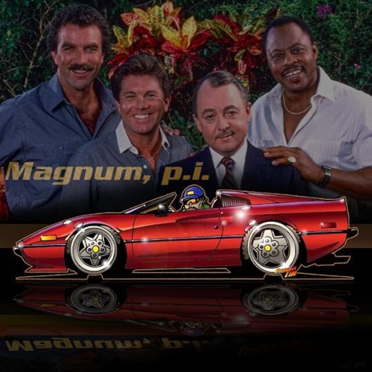 Magnum Automotive Pop Culture Movie and TV Car Art by Fireball Tim Garage