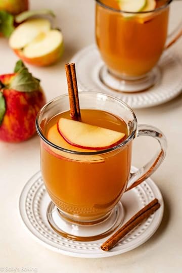 mug of homemade apple cider.