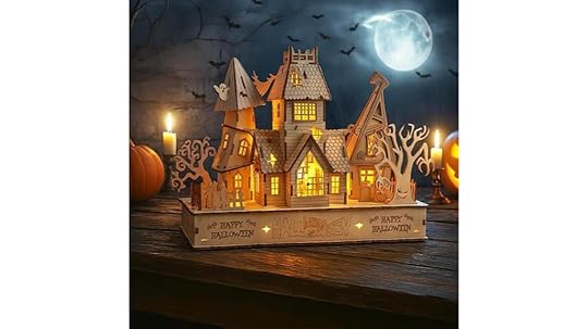 wooden haunted house puzzle