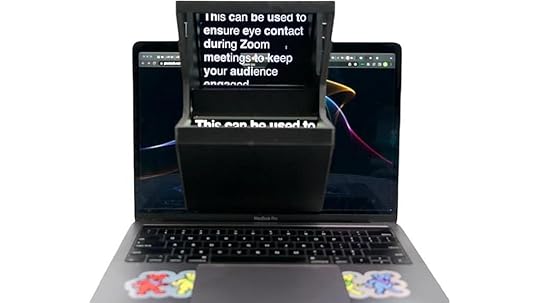laptop teleprompter with camera