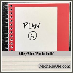 Red notebook with Plan for Death on cover