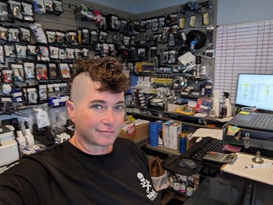 Dena (at war) on the job