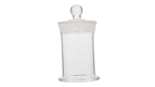 glass sample storage bottle
