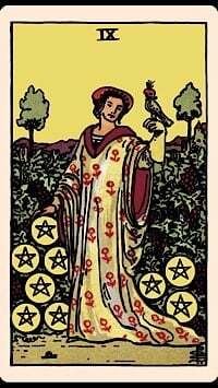 Nine of Pentacles (Upright) | Tarot Card