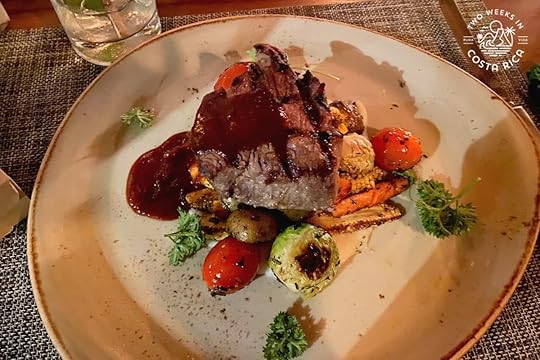 steak with vegetables dish 